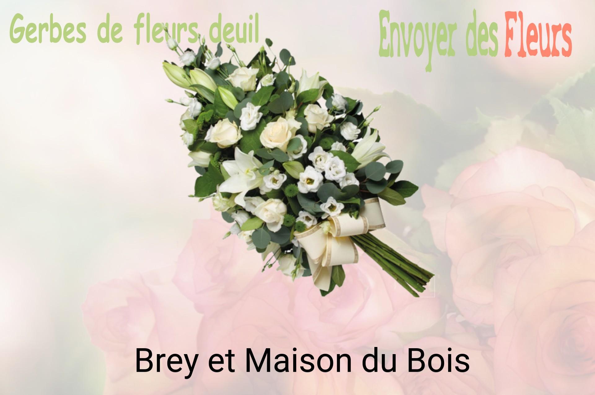 Gerbe de fleurs de deuil livrée à Brey-et-Maison-du-Bois